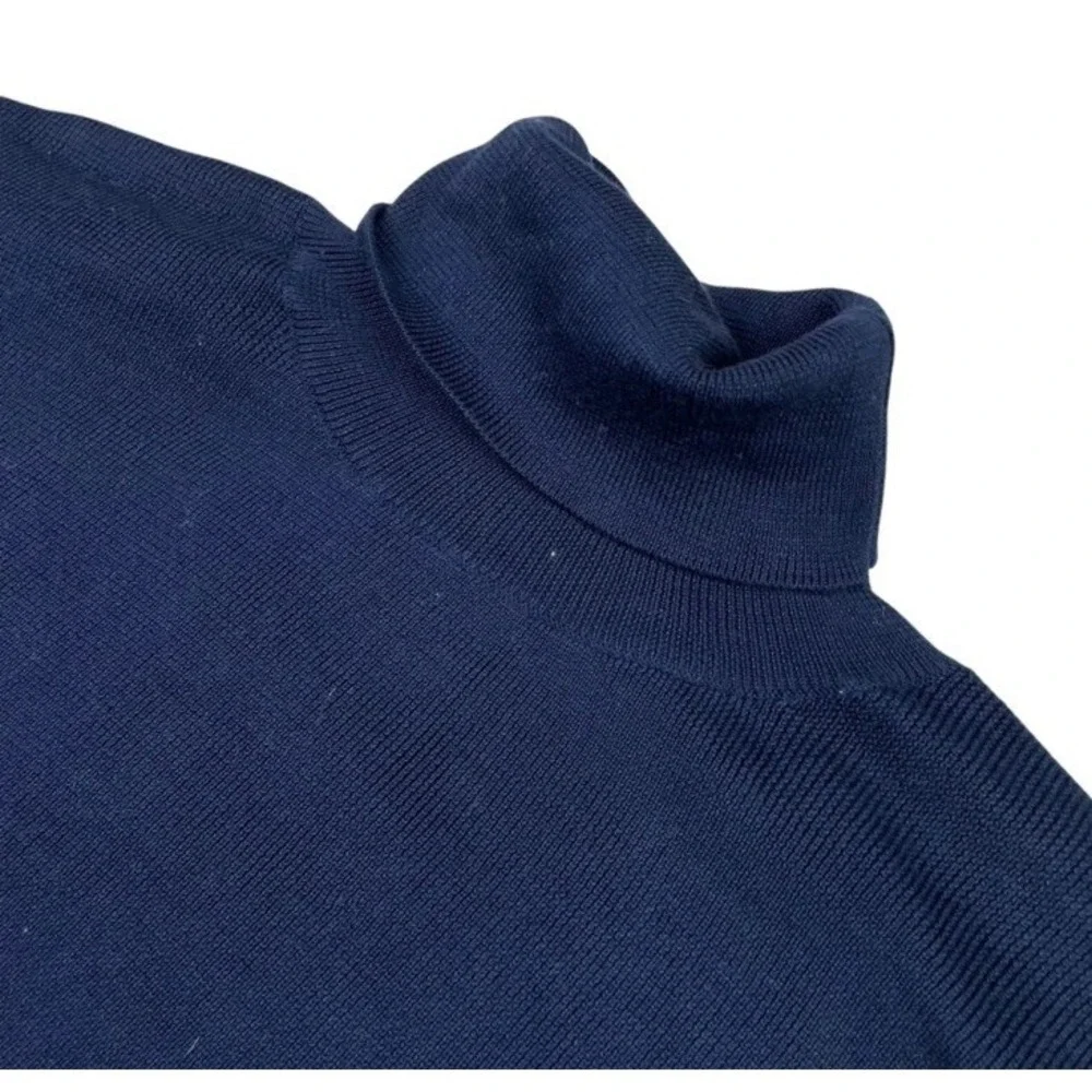 Ralph Lauren Polo Golf Turtleneck Men's XL 100% Pima Cotton Sweater Navy